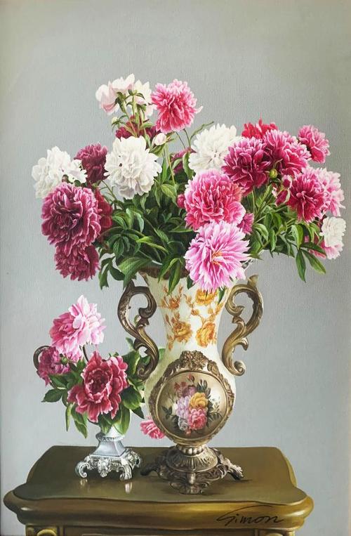 国际著名油画家陶宗健花卉作品欣赏